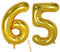 Folienballon Zahl Deko Gold 65 für Frauen Männer, XXL 100cm Riesen Nummer Aufblasbar Helium Ballon Figuren Zahlen Luftballons für 65. Jahre Mann Frau Geburtstag Hochzeit Jubiläum Party Dekoration