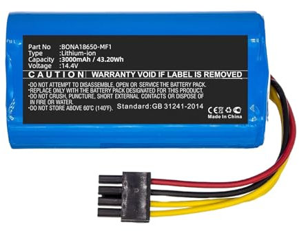 Akku für BL509 kompatibel mit BONA18650-MF1 790T Summer P1S BONA18650-AA 14.4V Li-Ion 3000mAh