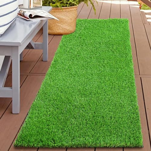 XLX TURF Kunstrasenteppich, 60 x 3 m, für Innen- und Außenbereich, Kunstrasenteppich für Hund, Haustier, Balkon, Terrasse, Garten, Rasenlandschaft