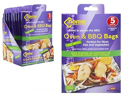 Oven BBQ and Grill Foil Bags -for Meat Fish Vegetables | Healthy Cooking | Quick ,Easy to Use (3 Packs (15 Bags))