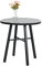 PHIVILLA Outdoor Garten Beistelltisch Rund Balkontisch Kleine Gartentische Terrassentisch Kaffeetisch Terrasse Couchtisch Metall Rund Schwarz