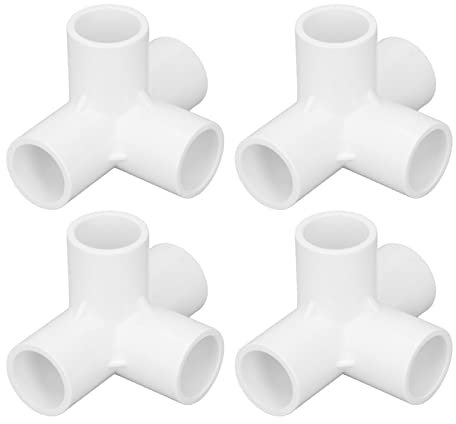 10 STÜCKE PVC-Rohrverbinder, 25 Mm Innendurchmesser T-Eckverschraubungen 3-Wege-Rohrverschraubungen Kunststoff-T-Verschraubung Winkel-Eckverbinder,(Weiß 46 x 17 x 72 cm / 18,11 x 6,69 x 28,35 Zoll)