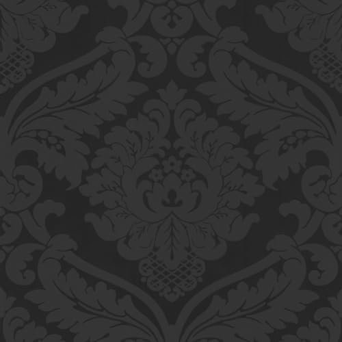 PRO[f]home Profhome Ornament Wallpaper 552631-GU Textured Wallpaper Black 0.53 m x 10.05 m / 5.33 sqm