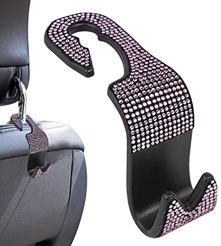 Virtcooy Gancio Porta Borsa per Auto - Ganci Auto Bling Ganci per Auto per Donne Ragazze - Organizzatori Ganci per Borse per Auto Ganci per Bagagli Organizzatori per Borse della Spesa