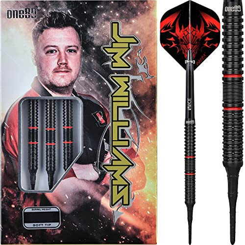 ONE80 Jim Williams Signature Player Dart HD | Soft Tip Darts Set | 18g (D7890)