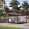 Rutland County Garden Furniture Double Premium Pergola And Decking Kit - Pergola With Decking - Wooden Gazebo Canopy Pergola Kit - Garden Arch Garden Room (2.4m x 2.4m, Rustic Brown)