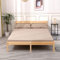 Vivo Technologies Solid Wooden Bed Double Bed Frame,Pine Wood Bed with Headboard,With Wood Slat Support, Strong Support Legs Wooden Platform Bed Frame for Adults, Kids Natural Bedroom Furniture