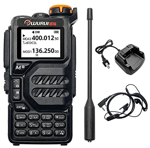 Wurui TXQ K5 ricetrasmittente vhf uhf fm auto alta potenza ciclismo portatile professionale pmr 446 ricarica usb bidirezionale remoto (K5 con auricolare)