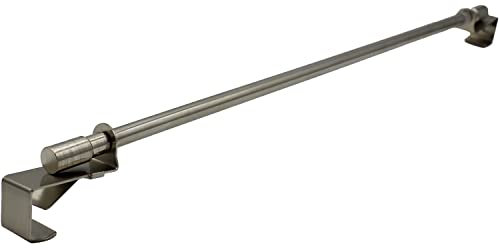 Home4You Klemmstange Gardinenstange Teleskopstange | Metall | Edelstahloptik | Ausziehbar | 45-75 cm