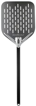 Pinnacolo Premium 14 Inch Perforated Peel with Aluminum Handle - Lightweight and Premium, Perfect for Homemade Pizza, Bread, and Pastries