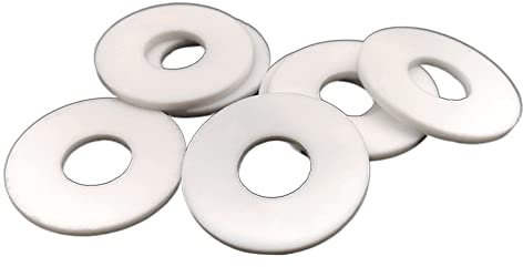GatherTOOL 1/25/10/20 Stück Flache PTFE-Unterlegscheiben, Isolierung, Abstandshalter, Dichtung, Shim-Pad, Matte, F4, hitzebeständig, ID 3 mm – 82 mm, weiß (Size : DN20 24x57-2pcs)