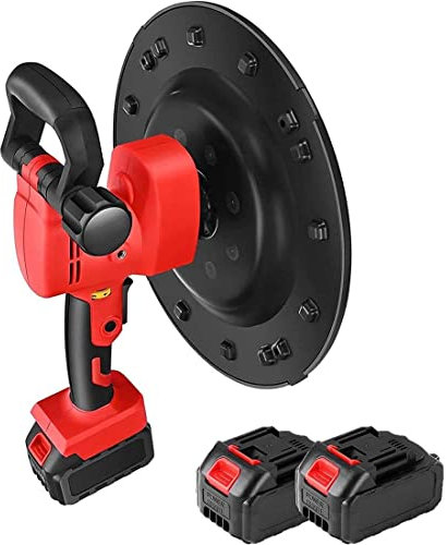 DPDZSW Máquina Pulidora para Alisar Paredes 1680W,Llana De Mortero De Cemento De Hormigón,Llana De Hormigón con 6 Velocidades Ajustables,Llana Eléctrica De Cemento Y Mortero De Yeso,2X2500MAH