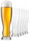 KIAPPO Weizenbiergläser Set 500 ml - 6 Stück Gläser Set - Biergläser - Weizengläser - Transparentes Glas - Geschenke für Männer - Spülmaschinenfest - 235 x 65 mm