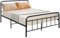 GIANTEX Bettgestell Bettrahmen für 160x200 cm Matratze, Metallbett mit Lattenrost, Doppelbett Metall mit Kopfteil & Fußteil, Stauraum unter dem Bett, Jugendbett Modern Plattformbett (208x164x101 cm)