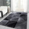 Carpettex Teppich Wohnzimmer Kurzflor 240 x 340 cm Schwarz Modern Kariert Design -Teppich Schlafzimmer Flauschig Extra Weich Waschbar Küchenteppich Teppich Esszimmer Kinderzimmer Wohnzimmerteppich
