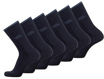 camel active Socken 6er-Pack - Schwarz, Grau, Blau - hochwertige Strümpfe aus biologischer Baumwolle für Freizeit, Arbeit und Sport - passend für alle Schuhe