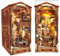 Spilay Kit de bricolage pour book nook maison miniature Booknook Bibliothèque Insert Décor Allée décorative de serre-livres Modèle Build-Creativity Kit avec protection contre la poussière (Wizarding