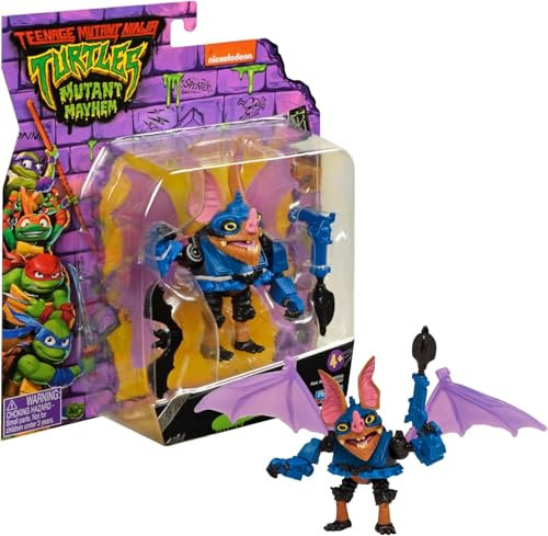Giochi Preziosi - Tortues Ninja Chaos Mutant–Wing Nut in Action Figure Articulée–Taille 12 Cm–Détaillée–pour Enfants À partir de 4 Ans
