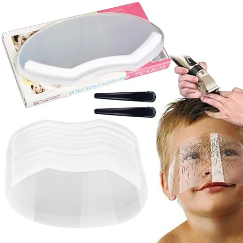 30 Pezzi Barbiere Maschera Protezioni, Protezione Viso Doccia, Copertura Viso Parrucchiere, Visiera Protettiva Trasparente per Parrucchiere, Taglio Della Frangia, Colorazione Dei Capelli