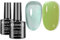 KRISNICE Green Gel Nail Polish Jelly Sheer UV/LED Soak Off Light for Autumn and Winter Glitter Jelly Blue Gel Nail Polish(KCS2-019)