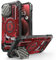 SUPCASE RedCircuit Schutzhülle für iPhone 15 Pro Max mit Ständer, kompatibel mit MagSafe, integrierte Kamera-Abdeckung, militärischer Schutz, robuste magnetische Handyhülle für iPhone 15 Pro Max, Rot