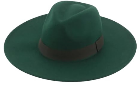 Hgvcfcv Herren Top Hüte Damen Hut British Cup Hat Caps Frauen Luxus Country Hut Elegant Panama Fedora Golf Jazz, Grün / Dunkel, 6 7/8-7 1/8