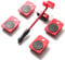 Desuibao Furniture Moving Dolly 4 Wheels, Sliders with Wheels, Lifters for Heavy Furniture, 330lbs Load Capacity Lift Mover Tool Set to Move Sofa, Bed, Table, Appliance, Red