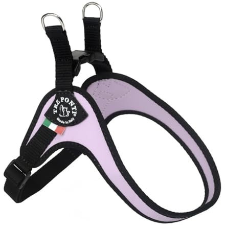 Tre Ponti Geschirr Easy Fit Classic with ADJ. Belly, Farbe:lila/schwarz, Größe:3-44 - 59 cm/bis 7 kg