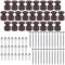 OASHISU 25 piezas Aisladores de porcelana para instalación con cable trenzado textil, aisladores para cables trenzados, aislante de porcelana, marrón brillante, Ø18 mm, aisladores de cerámica vintage