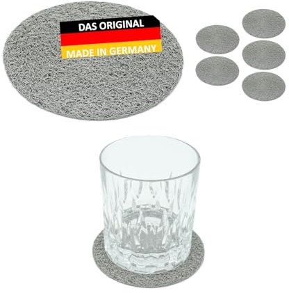 buck design® - 𝑬𝑿𝑲𝑳𝑼𝑺𝑰𝑽𝑬 Getränkeuntersetzer (6er Pack) - Gestrickter Edelstahl - Hochwertig - Langlebig - Made in Germany - Elegantes Design - Spülmaschinenfest - Nachhaltig