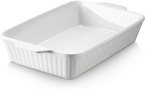 Casserole Dish, 30x17cm Ceramic Baking Dish, Large Lasagna Pan Deep for Oven, Baking Pan with Handles, Oven Safe and Durable Bakeware for Lasagna, Mother's Day Gifts