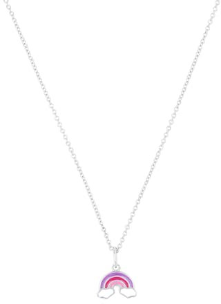 Prinzessin Lillifee Kette mit Anhänger 925 Sterling Silber Mädchen Kinder Halsschmuck, 35+3 cm, Silber, Regenbogen, Kommt in Schmuck Geschenk Box, 2037897