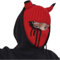 WUODHTW Gestrickte Sturmhaube für Damen und Herren, mit Hasenohren, lustige Hörner, Ski-Schal, Winter, warm, Halloween, Strickmütze, Totenkopf-Mütze, rot, M