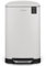 Les Collectors 40 Litre Capacity Stainless Steel Pedal Bin with Removable Inner Bucket, Stylish Design Matt Finish, Silent Lid, White