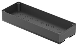 Plateau Tiroir Coulissant Cuisine, ABS Bac Rangement Coulissant Placard Cuisine, Meuble Organisateur Sous Evier Cuisine Bain, Chariot Porte Epices Bouteilles (Noir, 1 Pièce, 13,5 L x 40 P x 5 H cm)