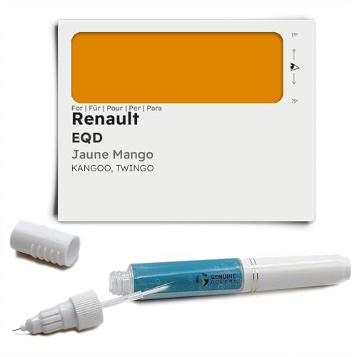 Genuine Colors Stylo de Retouche JAUNE MANGO EQD pour Renault Orange KANGOO TWINGO