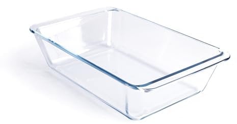 Moule à gâteau rectangulaire en verre trempé, le plus grand plat à gratin - 3,5 litres