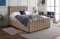 Rapyal Velvet Upholstered Panel Bedframe with Memory Mattress & Optional Ottoman Storage – Modern Design, Multiple Sizes & Colours (Beige, Double)