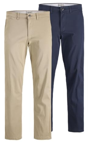 Jack & Jones Herren Jpstkane Dave Chino 2Pk Mp Noos Jack & Jones Male Chino Hose 2er-Pack Relaxed Fit Chino Hose