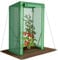 VOUNOT Gewächshaus Foliengewächshaus 100x50x150 cm, Schrägdach Tomatengewächshaus Stabil Tomatenhaus für Gemüse, Blumen & Obst, Verstärkte PE-Folie 135g/m², Grün