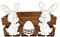 GoodFreshDecor Holzkiste Ostern Kiste Korb Osterkorb Deko Holz Osterhase Osterei Kiefernholz 30x20x12 cm Braun