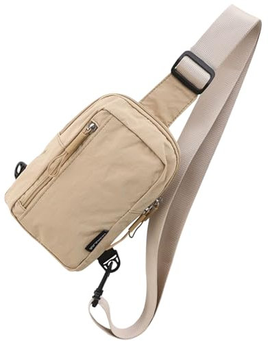 HAUMAUH Bolso Hombre Mano de Pequeño Pecho para Bandolera – Viajar Desplazamientos Diarios Pasear Perros Caminar Festival Actividades Al Aire Libre Deportes