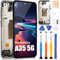 Incell Display für Galaxy A35 5G Display für Samsung A35 5G SM-A356E SM-A356B SM-A356U LCD Display Touchscreen Digitizer Assembly Reparatur Set (Schwarz mit Rahmen, keine Halterung für Fingerabdrücke)