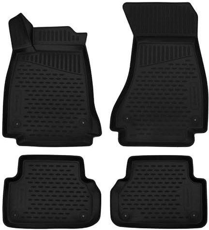 ELEMENT 3D Gummimatten Fussmatten Set passend für Audi A4 | Mk5 (B9) | 2015-2024 | Limousine/Avant/Allroad | 100% passgenaue Auto Fußmatten, robuste Universal Fußmatte Auto, Gummimatten Auto