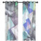 2 Pièces Rideaux Et Draperies Intérieurs 3D Triangle Coloré Gris Bleu Motif Rideau Fenetre Occultant À Oeillets pour Moderne Salon Cuisine Enfant Chambre 264X214Cm Anti Froid Et Acoustiques
