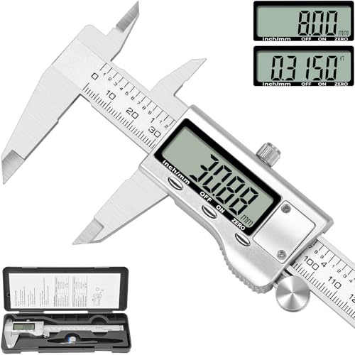 Digital Vernier Calipers 150mm with LCD Screen Calipers Measuring Tool mm/Inch Conversion Digital Caliper for Industrial Household