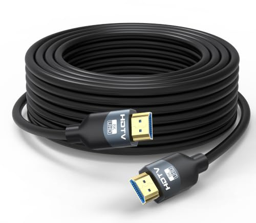 RyzzRooa Cavo HDMI 2.1 da 9,2 m, 8 K, CL3, supporta 8K a 60Hz, 4K a 120Hz, HDR10+, eARC, SBTM, VRR, QFT, ALLM, 3D, HDCP 2.3 per TV, monitor, computer, laptop, PS5/4/3, Xbox, Soundbar