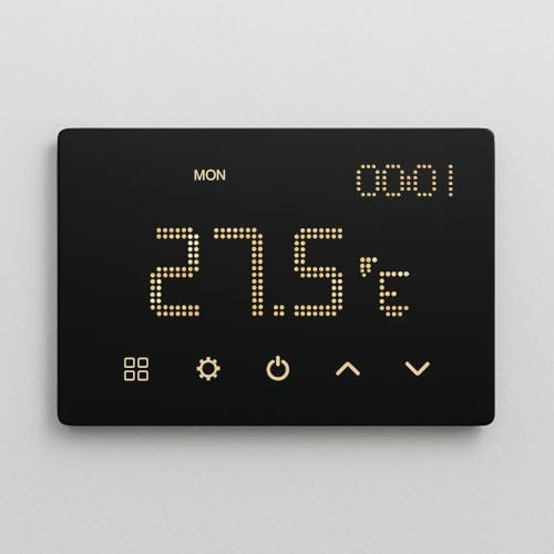 gloca Smart WiFi Cronotermostato Caldaia Da Incasso Digitale Touch Screen (Nero)