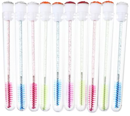 TEHAUX Nachfüllbare Mascara Tuben Kleine und Leichte Wimperntuben 10 Stück aus Kunststoff mit Dichtem Verschluss Zufällige Farbe für Reisen und Täglichen Gebrauch