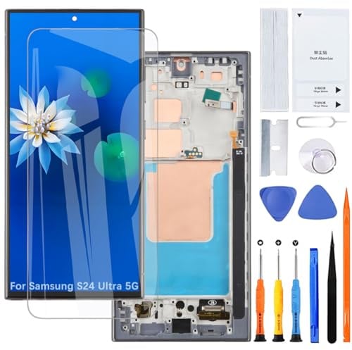Display Schermo per Samsung S24 Ultra TFT nero con cornice | Senza impronte digitali,Wear toolkit，TFT LCD，Display HD，Sostituire lo schermo，Per i modelli:S928B S928B/DS S928U